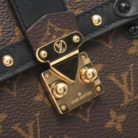 LOUIS VUITTON Pochette Trunk Vertical Monogram Shoulder Bag Brown Black M63913 - Picture 9 of 10